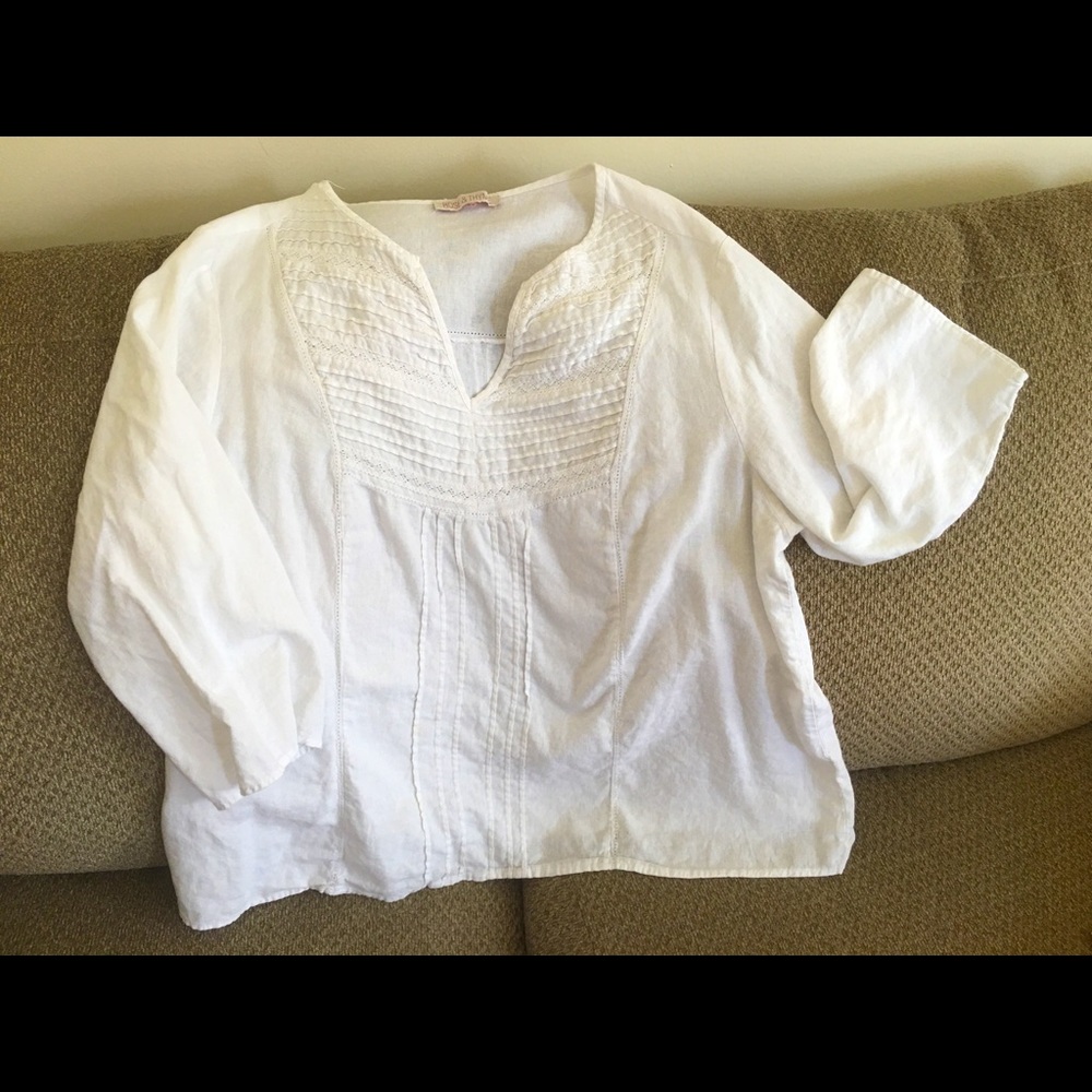 White linen shirt